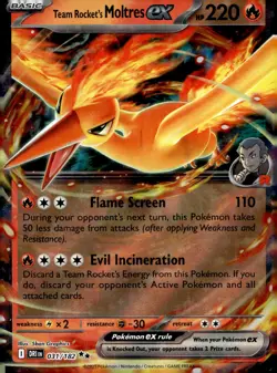 Team Rocket's Moltres ex #031/182 SV10: Destined Rivals NM - Pokemon Card - Image 1
