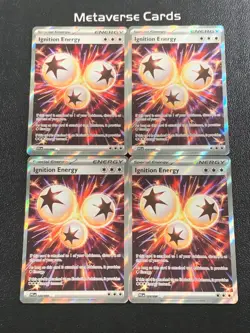Pokemon TCG English Me02: Phantasmal Flames Ignition Energy 124/094 Lot*4 - Image 1