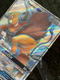 TAUROS GX ~ Pokemon TCG: Sun & Moon BASE FULL ART SHINY RARE - Image 3