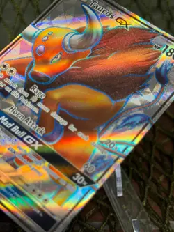 TAUROS GX ~ Pokemon TCG: Sun & Moon BASE FULL ART SHINY RARE - Image 5