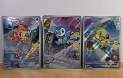 Pokemon First Partner Illustration Collection Series 1 Promos (40-42) & Stickers - Image 1