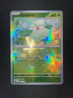 Cottonee 007/131 Prismatic Evolutions Pokemon Master Ball Reverse Holo Near Mint - Image 2