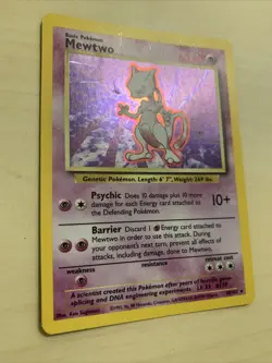 🔥RARE Pokemon Mewtwo HOLO Base Set, 10/102 - Image 3