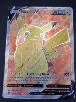 Pikachu V 157/172 NM/LP. Full Art Ultra Rare Pokemon TCG - Brilliant Stars - Image 1