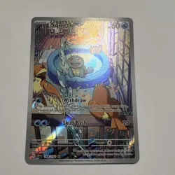 Pokemon Squirtle 148/142 Sv07 Stellar Crown Illustration Rare Holo 60 HP - Image 1