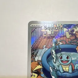 Pokemon Squirtle 148/142 Sv07 Stellar Crown Illustration Rare Holo 60 HP - Image 2