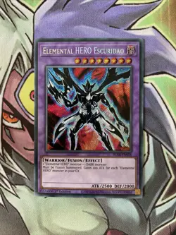 BLAR-EN056 Elemental Hero Escuridao Secret Rare 1st Edition NM Yugioh Card - Image 1