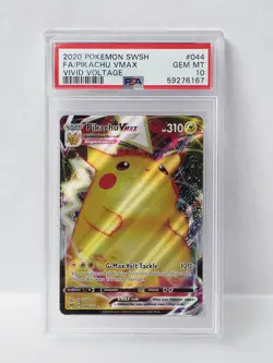 POKEMON VIVID VOLTAGE #44 PIKACHU VMAX PSA 10 VERY NICE!!! - Image 1