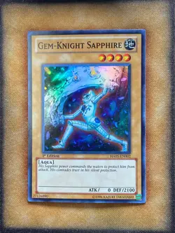Yugioh Gem-Knight Sapphire HA05-EN002 Super Rare 1st Ed LP - Image 1