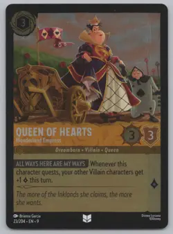 Disney Lorcana Cold Foil - Queen of Hearts - Wonderland Empress 23/204 - Fabled - Image 1