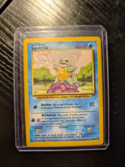 Squirtle 63/102 Base Set Pokemon Card Vintage - Image 1