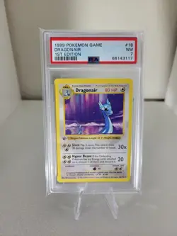 1999 Pokemon TCG Dragonair Base Set 18/130 Rare Card FIRST EDITION PSA 7 - Image 1