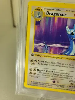 1999 Pokemon TCG Dragonair Base Set 18/130 Rare Card FIRST EDITION PSA 7 - Image 2