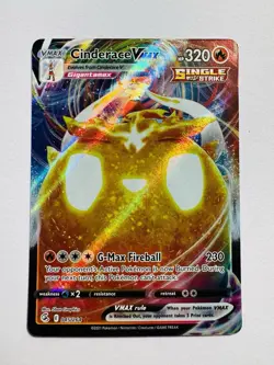 Pokemon TCG Cinderace VMAX Fusion Strike Holo Ultra Rare Card 045/264 - Image 1