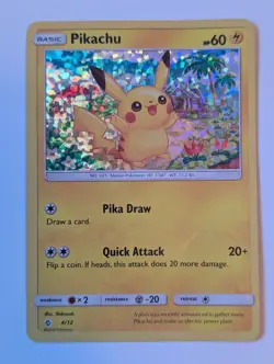 Pokemon TCG Pikachu Card McDonald's Promos 2018, Holo, 4/12 - Image 1