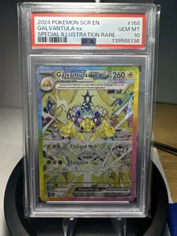 Pokemon Galvantula EX TCG Stellar Crown Holo Card 168/142SV07 PSA 10 - Image 1