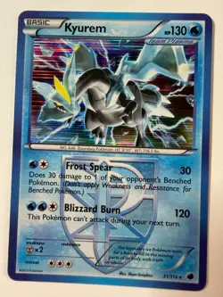 Kyurem 31/116 Plasma Freeze Rare Pokemon Card MP - Image 1