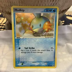 Pokemon Mudkip 50 HP Holo Rare EX Emerald 56/106 Basic Nintendo 2005 Card - Image 1