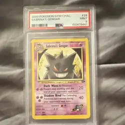 Pokemon Gym Challenge Sabrina's Gengar 29/132 PSA 9 Rare Regular 2000 Card - Image 1