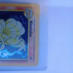 Ninetales 13/130 Holo Rare Base Set 2 Pokemon Card small dent - Image 3
