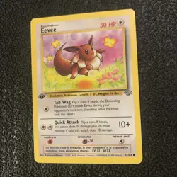 Pokemon Eevee 51/64 1st Edition Jungle Regular Basic Pokemon TCG Card - Image 1