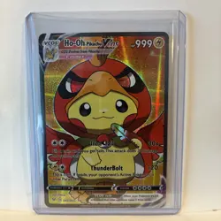 Ho-Oh Pikachu Cosplay Poncho VCOS Holographic Card Custom - Image 1