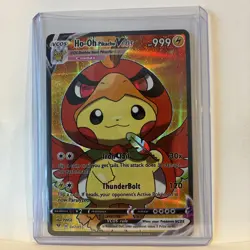 Ho-Oh Pikachu Cosplay Poncho VCOS Holographic Card Custom - Image 2