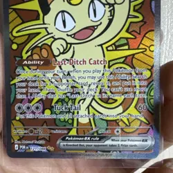 Pokemon TCG Meowth EX 170 HP Rare Foil Card 121/088 POR Ability Cat Basic - Image 4