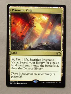 MTG PRISMATIC VISTA (X1) MODERN HORIZONS NM Pack Fresh NEVER PLAYED Magic Card - Image 1