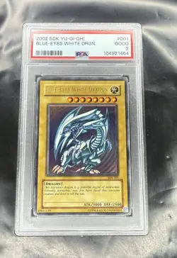 2002 Yugioh Blue Eyes White Dragon - SDK-001 -PSA 2 - Image 1