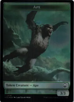 MTG Ape (Ripple Foil) // Plant Double-Sided Token Foil NM MH3 Commander - Image 1