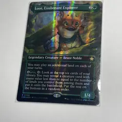 Loot, Exuberant Explorer (Borderless) (Mana Foil) Foundations Foil - Image 1