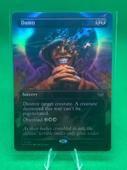Damn Foil Borderless Duskmourn: House of Horror MTG - Image 1