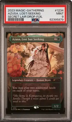 PSA9 MTG Azusa Lost but Seeking Foil Secret Lair Drop 2023 Magic the Gathering - Image 1