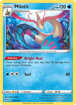 Milotic 039/189 Holo R Darkness Ablaze Pokemon Holo NM/M - Image 1