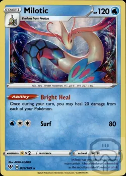 Milotic 039/189 Holo R Darkness Ablaze Pokemon Holo NM/M - Image 3