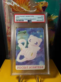 PSA 10 Mew #13 Sealdass Fancy Graffiti Pokemon 1999 - Image 1