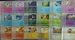 90 Lot Eevee Umbreon Sylveon Leafeon Master ball Gem Pack Pokemon 18 MM TB21 - Image 1