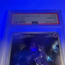 Pokemon TCG Mewtwo #183/165 SV2a 151 Art Rare Japanese Holo PSA 10 - Image 3