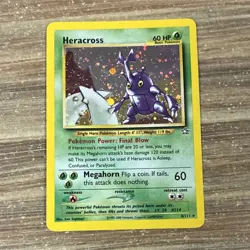 Pokemon Heracross Neo Genesis Holo Rare Unlimited 6/111 60 HP Megahorn - Image 1