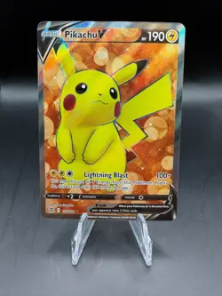 TCG POKEMON PIKACHU V FULL ART 157/172 HOLO BRILLIANT STARS - Image 1