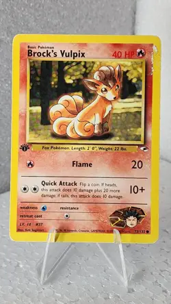 Brock’s Vulpix 73/132 1st Edition Gym Challenge Pokemon TCG - Image 1