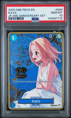 2025 ONE PIECE JPN 2ND ANV SET #044 KAYA PSA 10 - Image 1