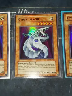 Yugioh! 3x Cyber Dragon CRV-DE015 Super Rare German Playset Near Mint - Exc - Image 3