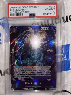 2024 One Piece BLACK MARIA Alternate Art PSA 10 English OP-08 - Image 1