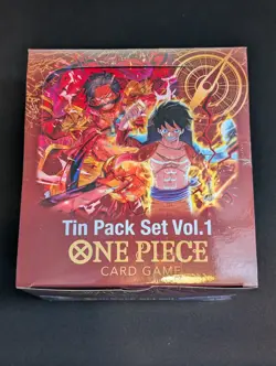 One Piece Tin Pack Set Vol. 1 Display OP10 Royal Blood Sealed ENGLISH NEW - Image 1