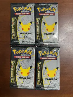 Pokemon TCG: Sword & Shield- (4) CELEBRATIONS Booster Packs- NEW/FACTORY SEALED - Image 1