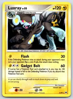 Luxray - Holo Rare - Platinum Arceus 5/99 Cosmos kawayoo Pokemon Card NM - Image 1