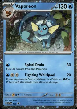 Vaporeon - (Cosmos Holo) Holo Promo SV: Scarlet & Violet Promo Cards 168 NM - Image 1