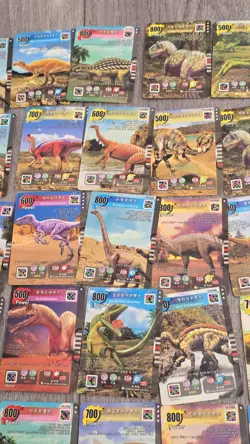 VERY RARE Lot 53 DINOO KING Dinosaur Game Cards Korean Arcade TCG Trading Cards - Image 3